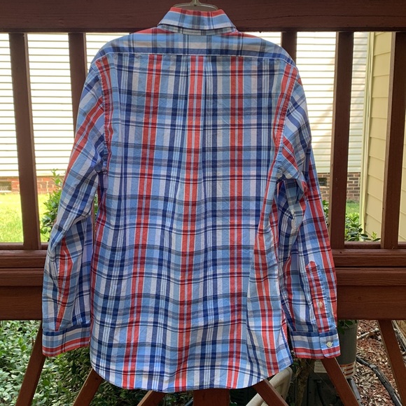 Vineyard Vines Red Slim Fit Whale Shirt, Red White Blue, M - Picture 6 of 8